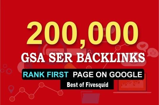 Do 100,000 Gsa Ser Quality Backlinks For Seo