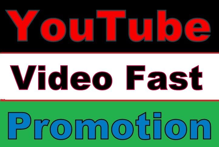 Youtube Video PROMOTION Safe and Fast Guaranteed