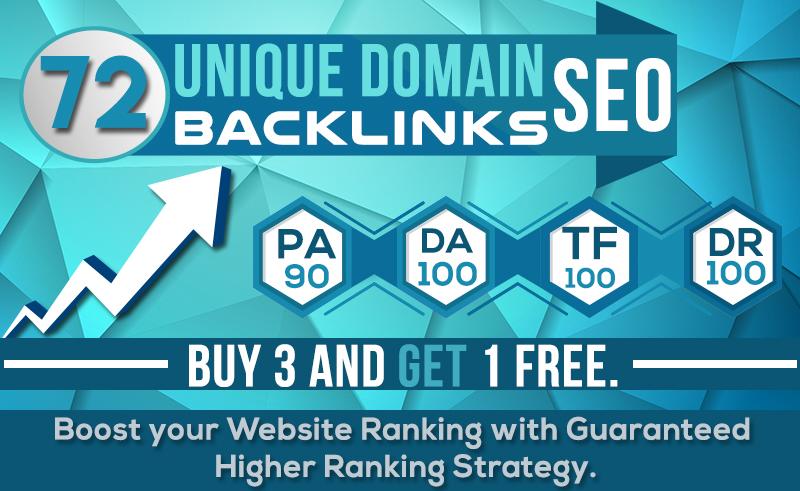 Do 72 Unique SEO Backlinks With Pr10 On Da100 Sites