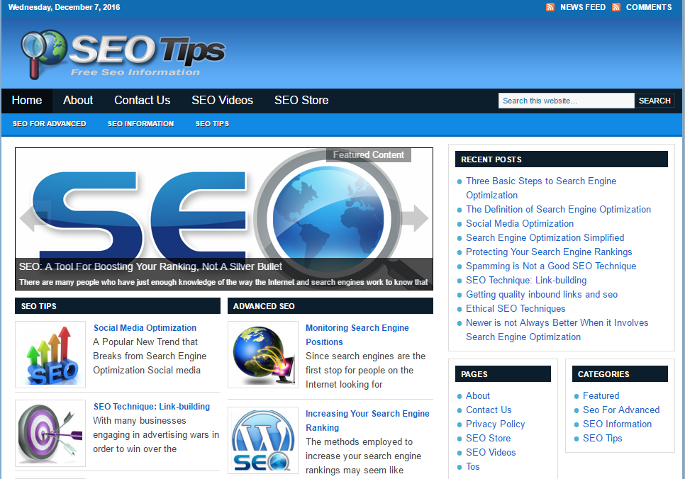 SEO Tips Blog script