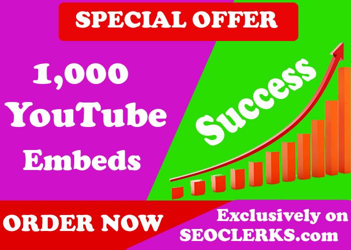 200,000 YouTube SEO Backlinks and Embeds, Organic Vi...