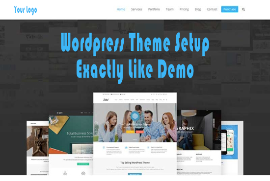 I will setup Any WordPress Theme Exactly Like Its Dem...