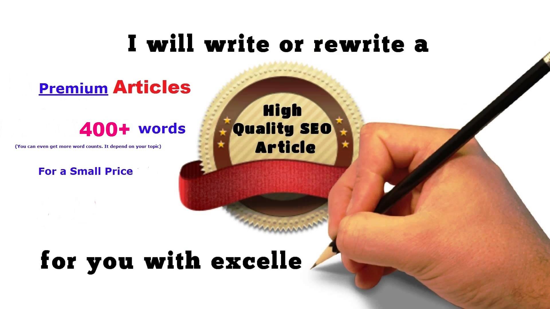 Cheap QUALITY Article -Write For You 400 - 500 Words ...