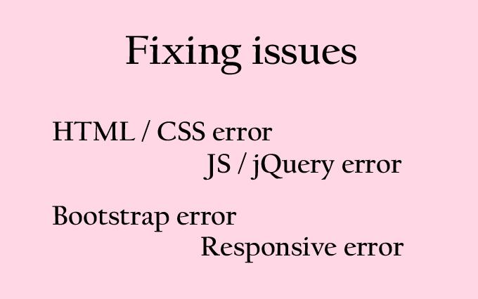 fix issue html, css, bootstrap and responsive websi...