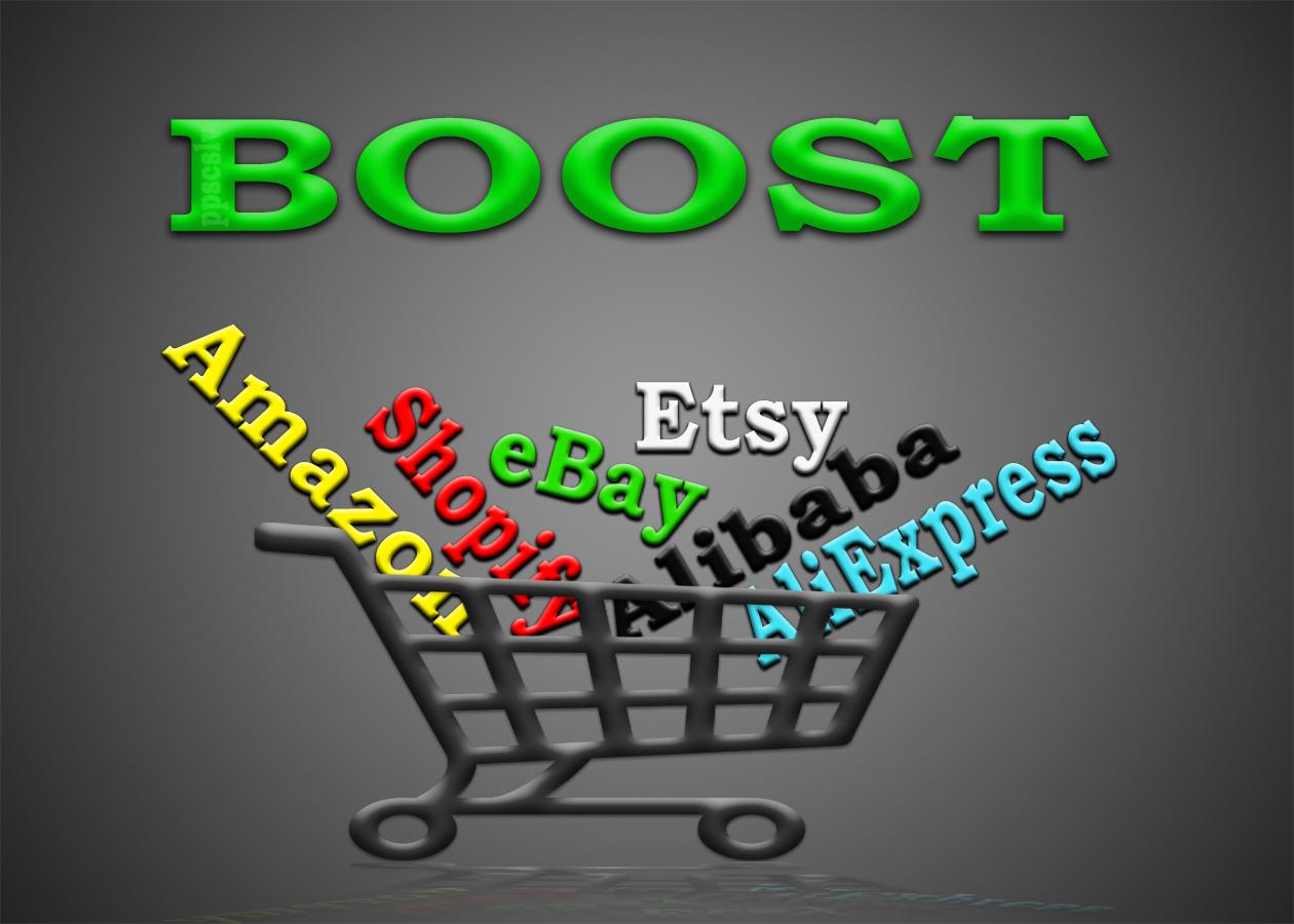 promote any Amazon, eBay, Etsy, Alibaba, AliExpre...
