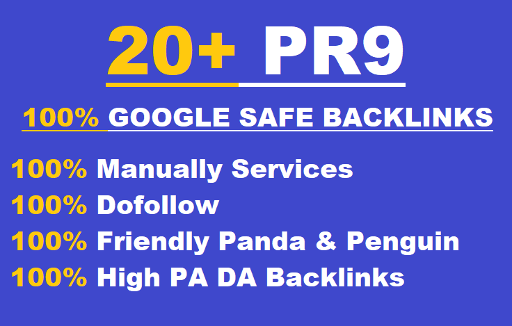 Manually 20+ Permanent Backlinks DA 80+ Pr9 High Qual...