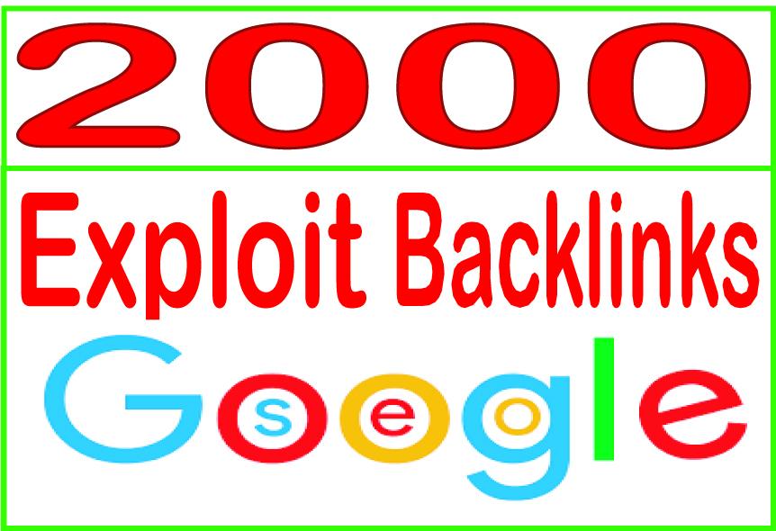 Do 2000 HQ. Exploit PR6 to PR10 Backlinks