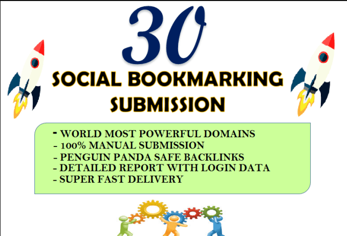 give you top 30 plus Social bookmarking backlinks for...