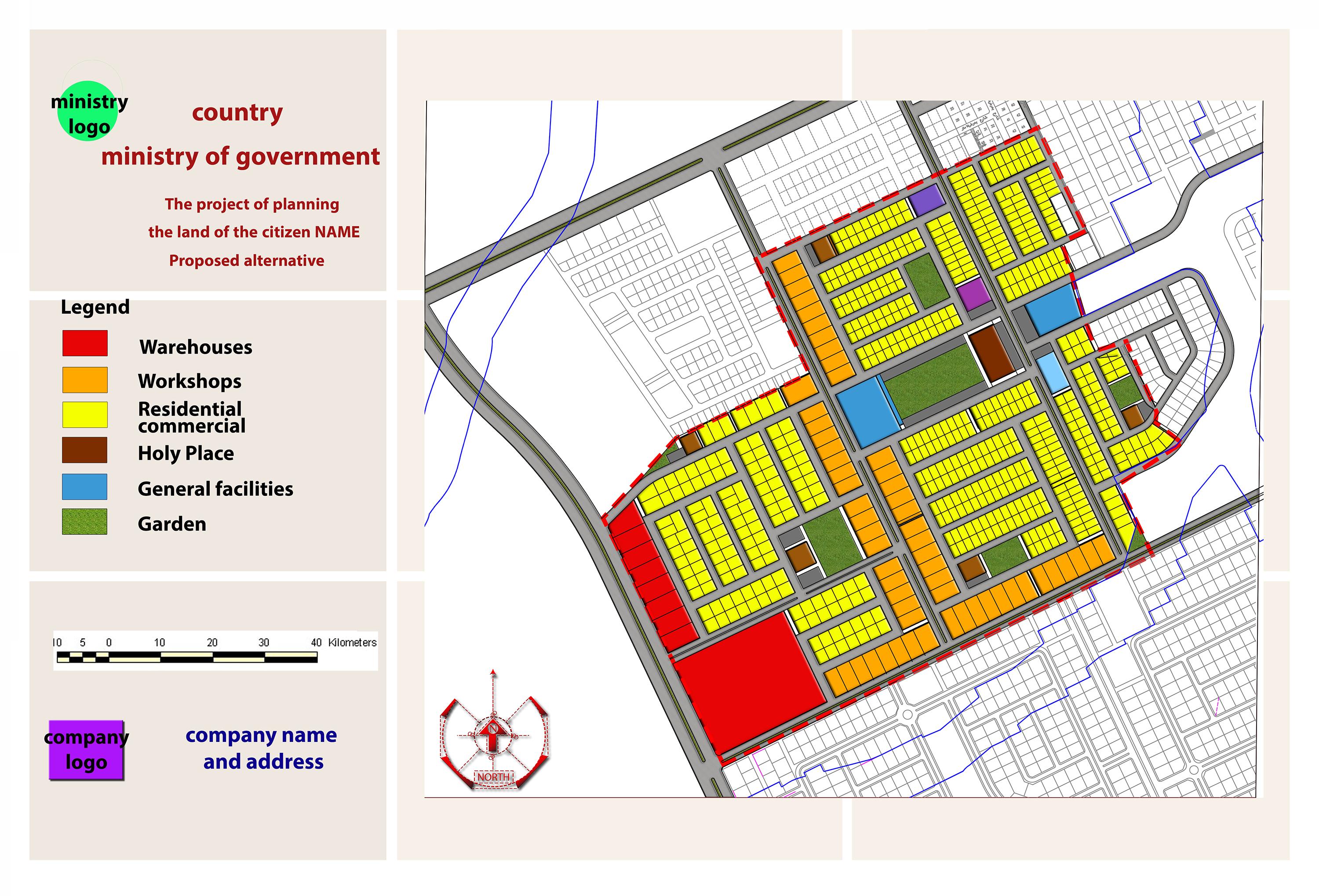 I will render your autocad land use plan, by photosho...