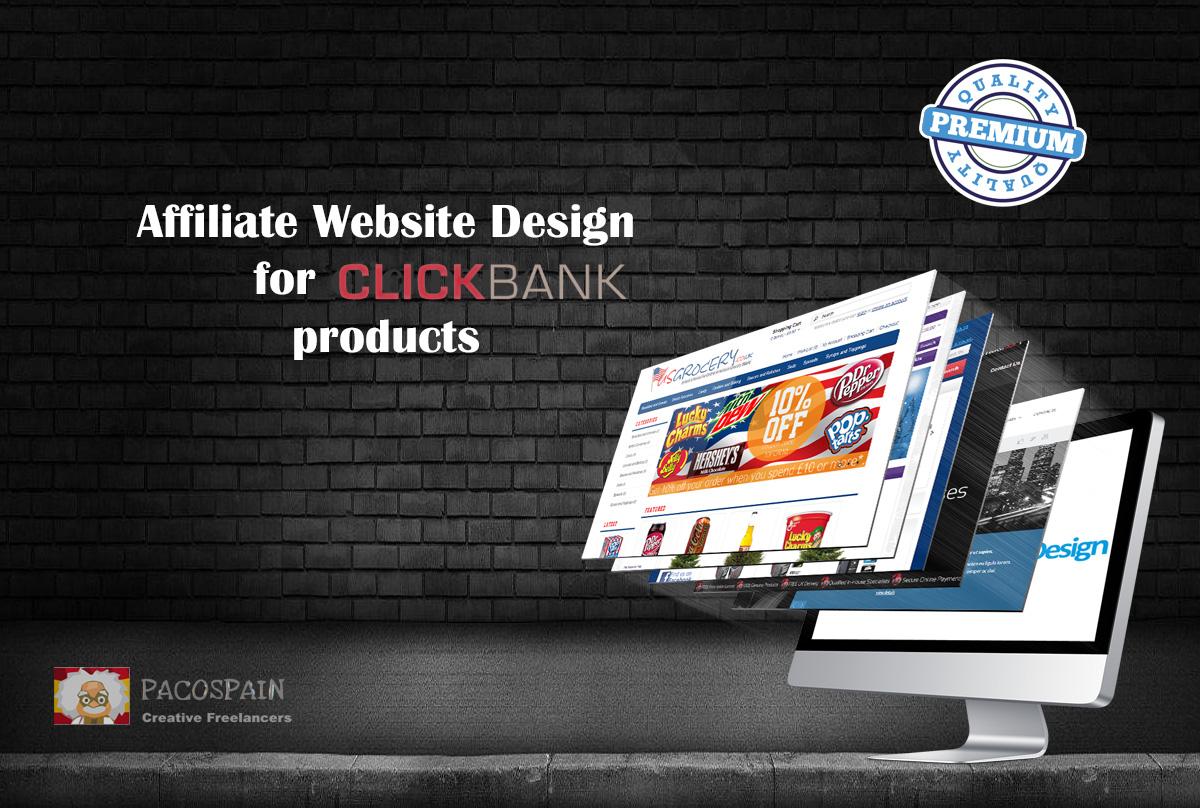 We design an affiliate website with CLICKBANK product...