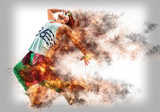 Transform your photo into firestorm effect