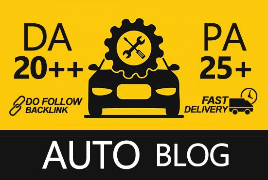 I Will Submit Guest Post On Quality Auto Blog