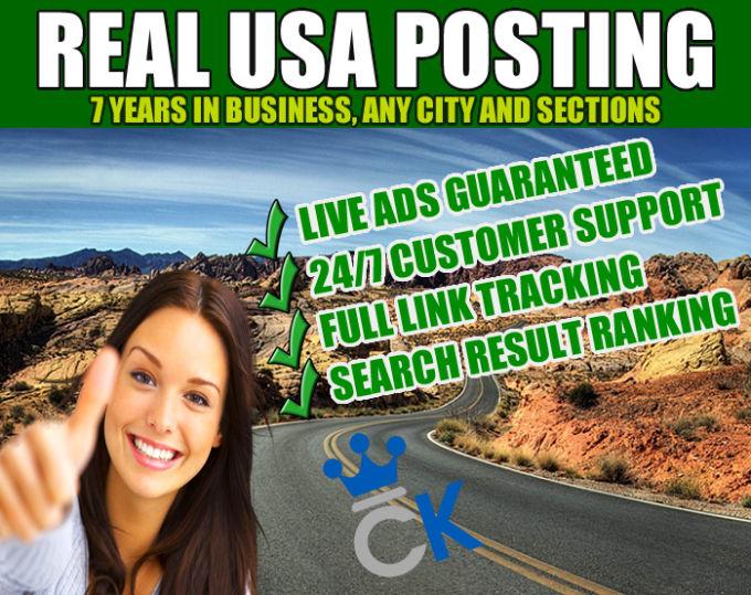 CRAIGSLIST AD POSTING 50 Ads Live Guaranteed FREE IMA...