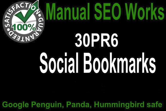 Instant manual bookmarking links from top 30 Social b...