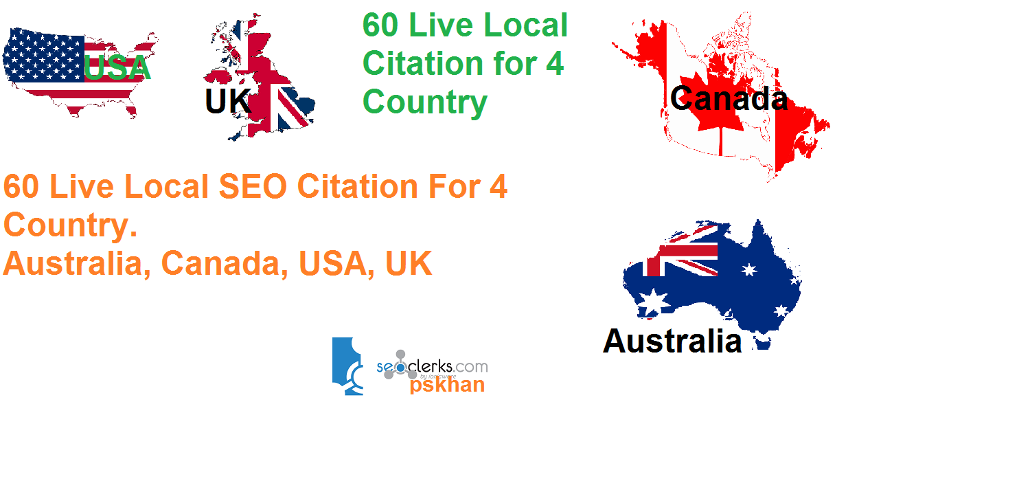 create 60 live Local Seo Citations For Canada or USA ...