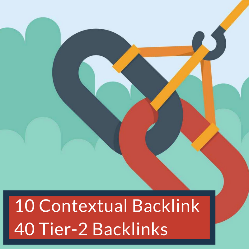 10 contextual backlink with 40 tier-2 backlinks
