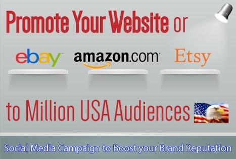 Promote your amazon, eBay, etsy shopping store produ...