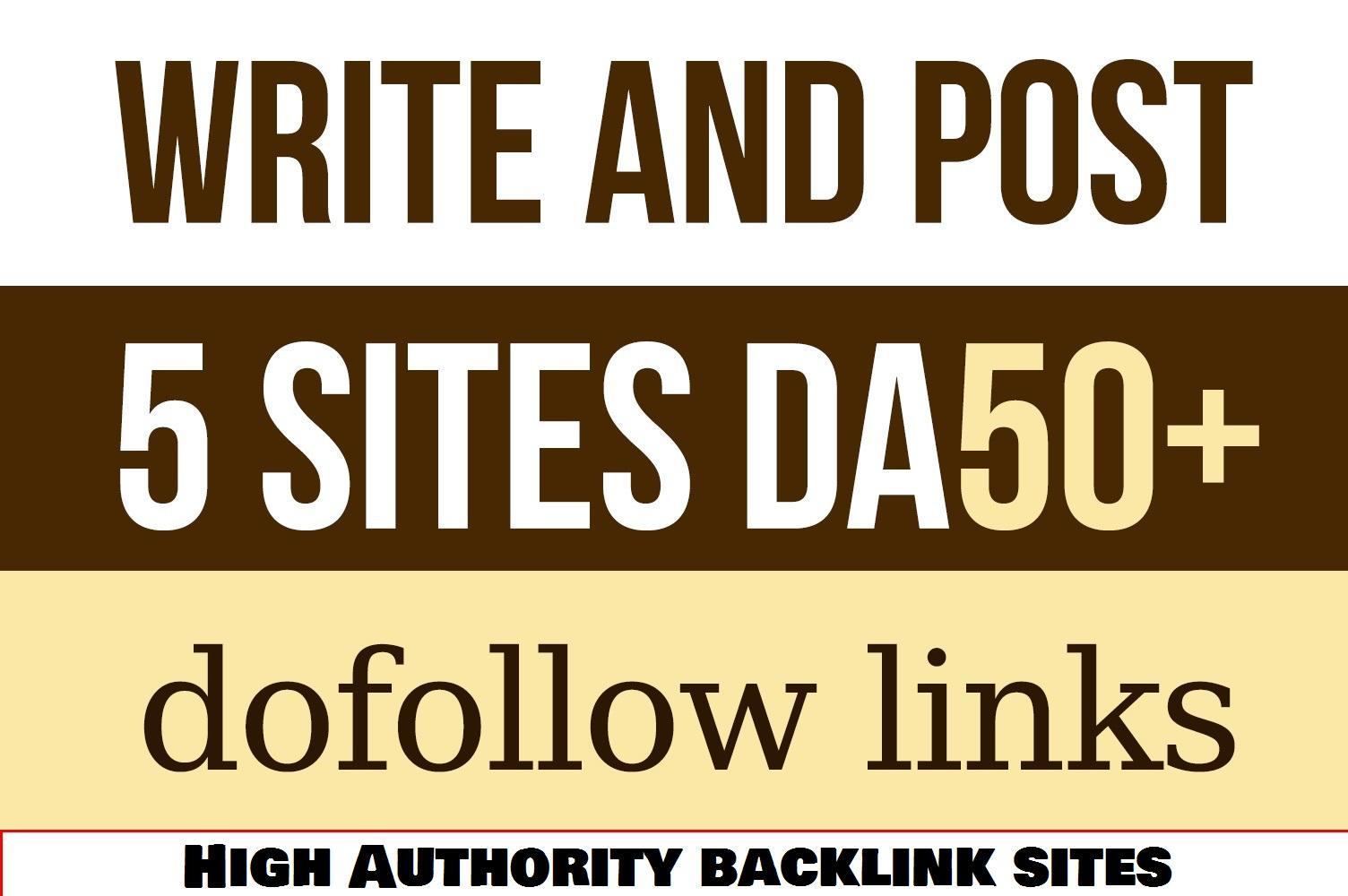 Free Offer - Write and Guest Poost Articles on 5 High...