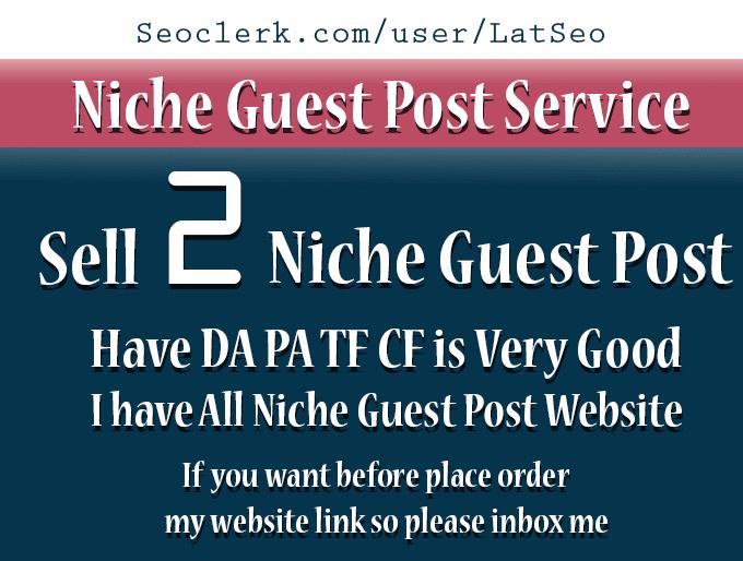 Do 2 Niche Related Guest Post On High Traffic Sites