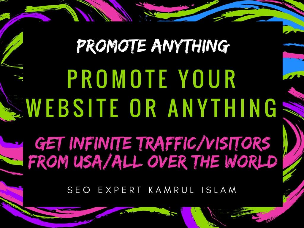 promote your website or anything and get infinite tra...