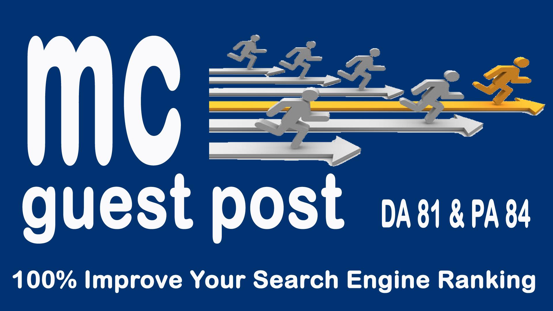Publish a Guest post on MC With DA81 & PA84 Backl...