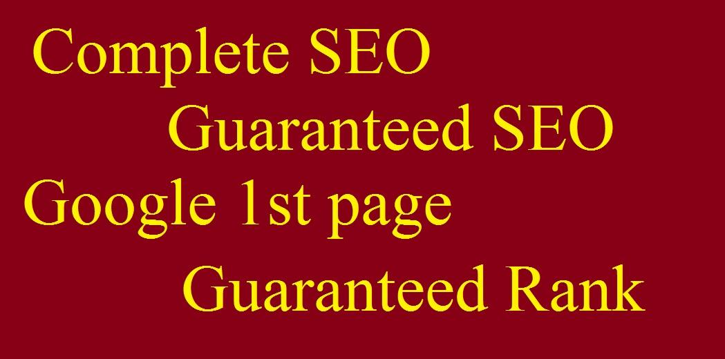 Money back Guaranteed google 1st page rank Complete S...
