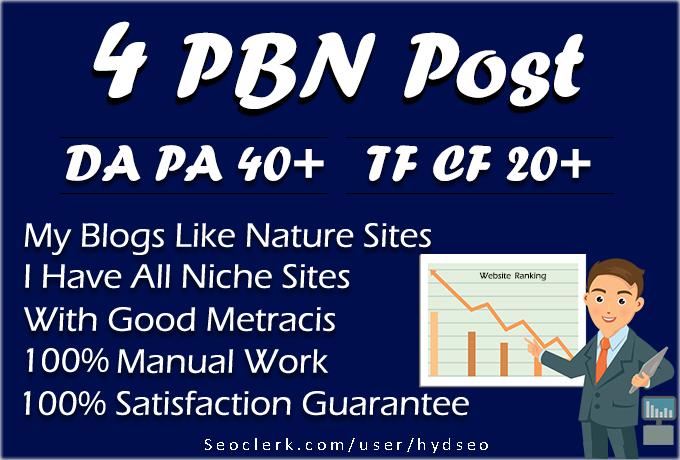 do 4 pbn post have 40 TO 80 DA DR SPAM FREE SAFE