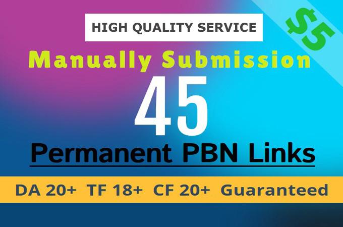 publish high quality 45 permanent PBN post on my webs...