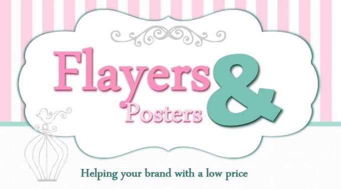 I will do any flyer, poster & logo design in 36 h...