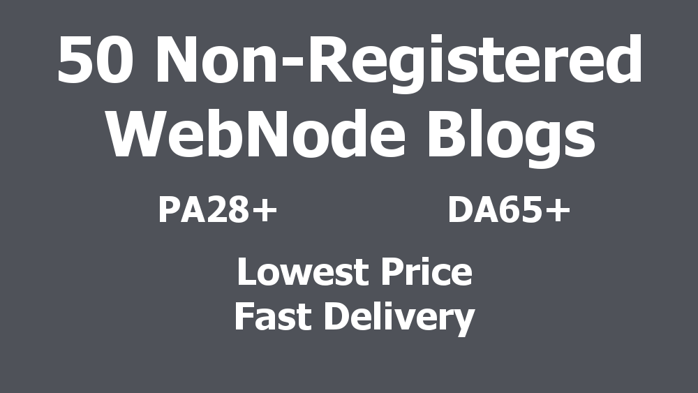 BEST PRICE - 50 Non-Registered Expired WebNode Blogs