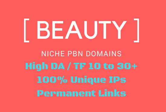 3 x Aged 'Beauty' Niche Permanent PBN links DA TF 10t...