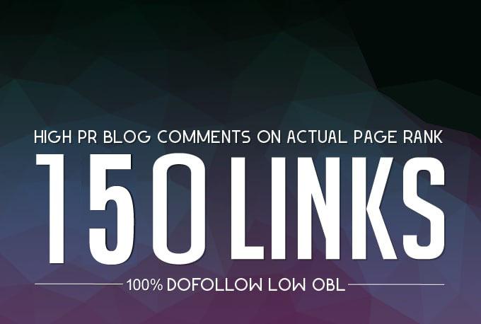 Will Do150 Dofollow Blog Comment Low Obl