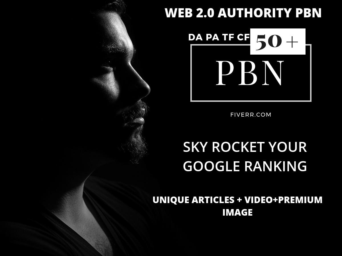 Rank Your Website With Quality web 2.0 Pbn Network DA...
