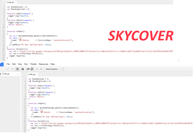 Give you scripts for your google sheet