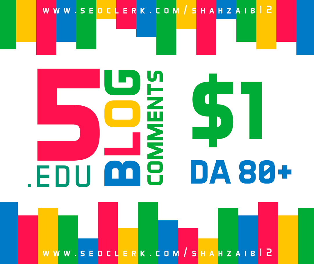 Provide you 3. Edu Blog comment DA 80 +