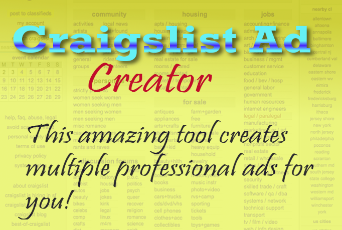 Craigslist Ad Creator Software - Generates Leads For ...