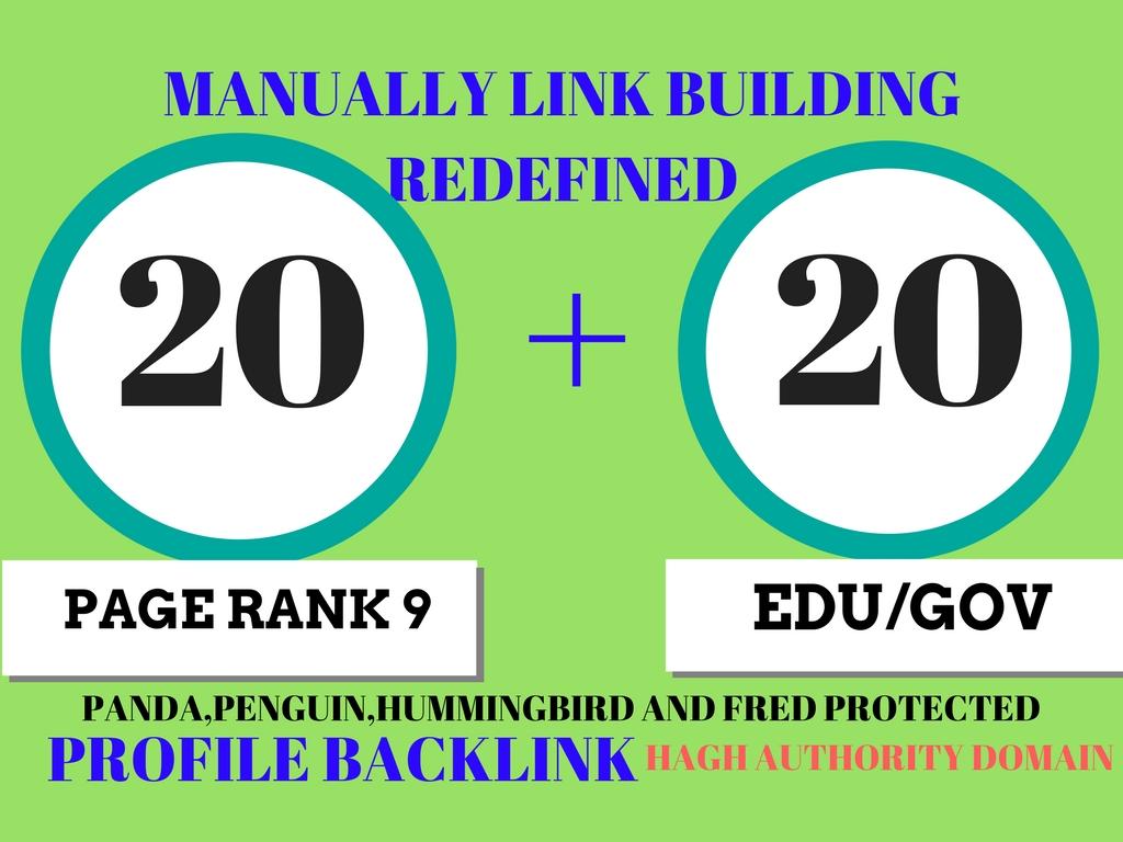20 Pr9 + 20 Edu - Gov High Pr SEO Authority Backlinks...
