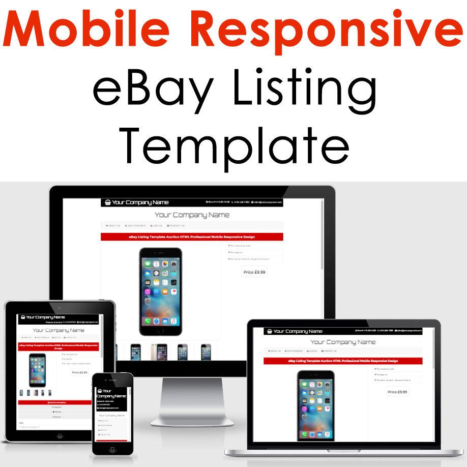 Ebay Listing Template Design Auction Mobile Professio...