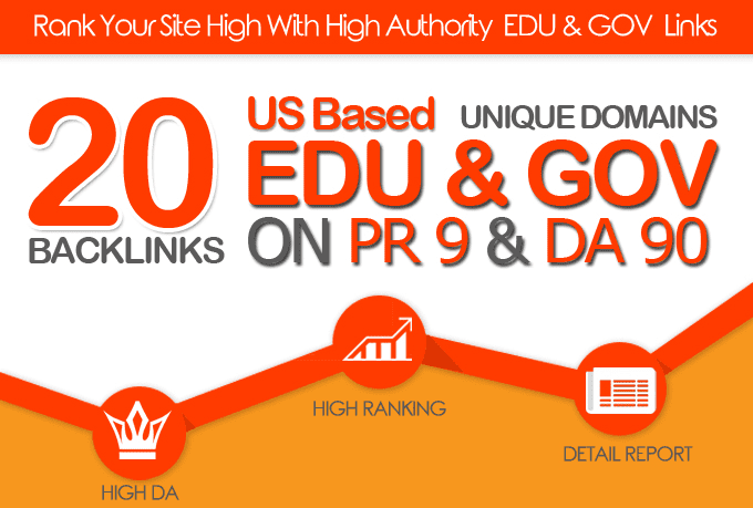 do 20 plus US based edu gov links on da90 pr9 unique ...