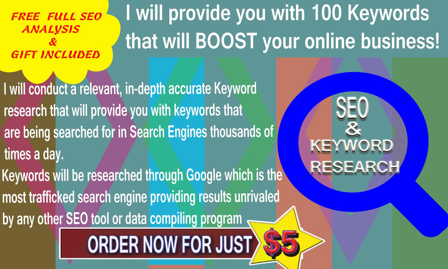 Provide You With 100 Keywords That Will Boost Your We...