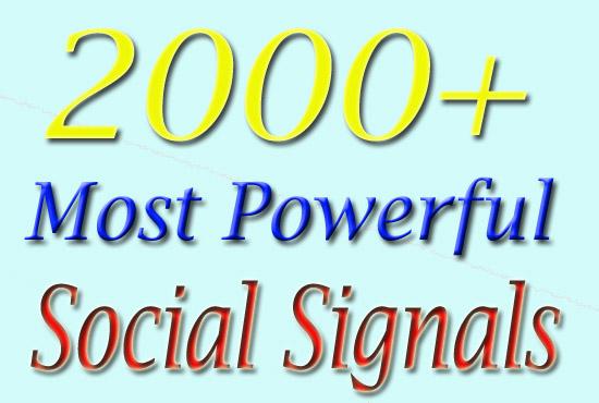 High PR 2000 Social Signals with super fast speed