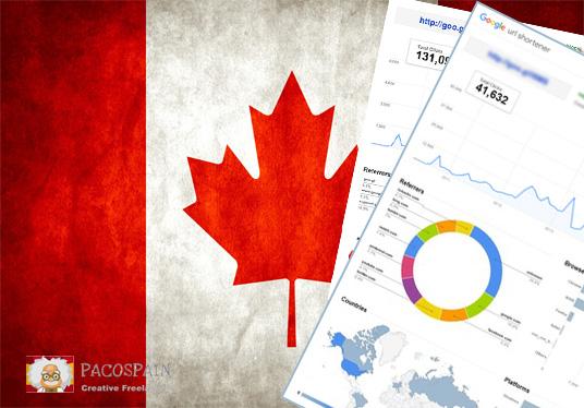 250 Canadian Targeted Visitors for 30 Days with low b...
