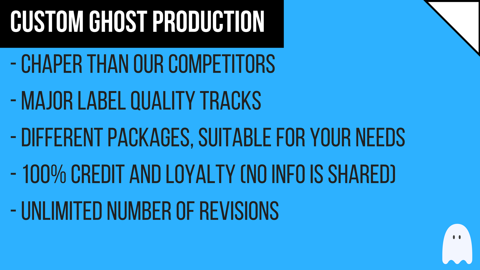 1 CUSTOM made Ghostproduced track - Cheapest Price in...
