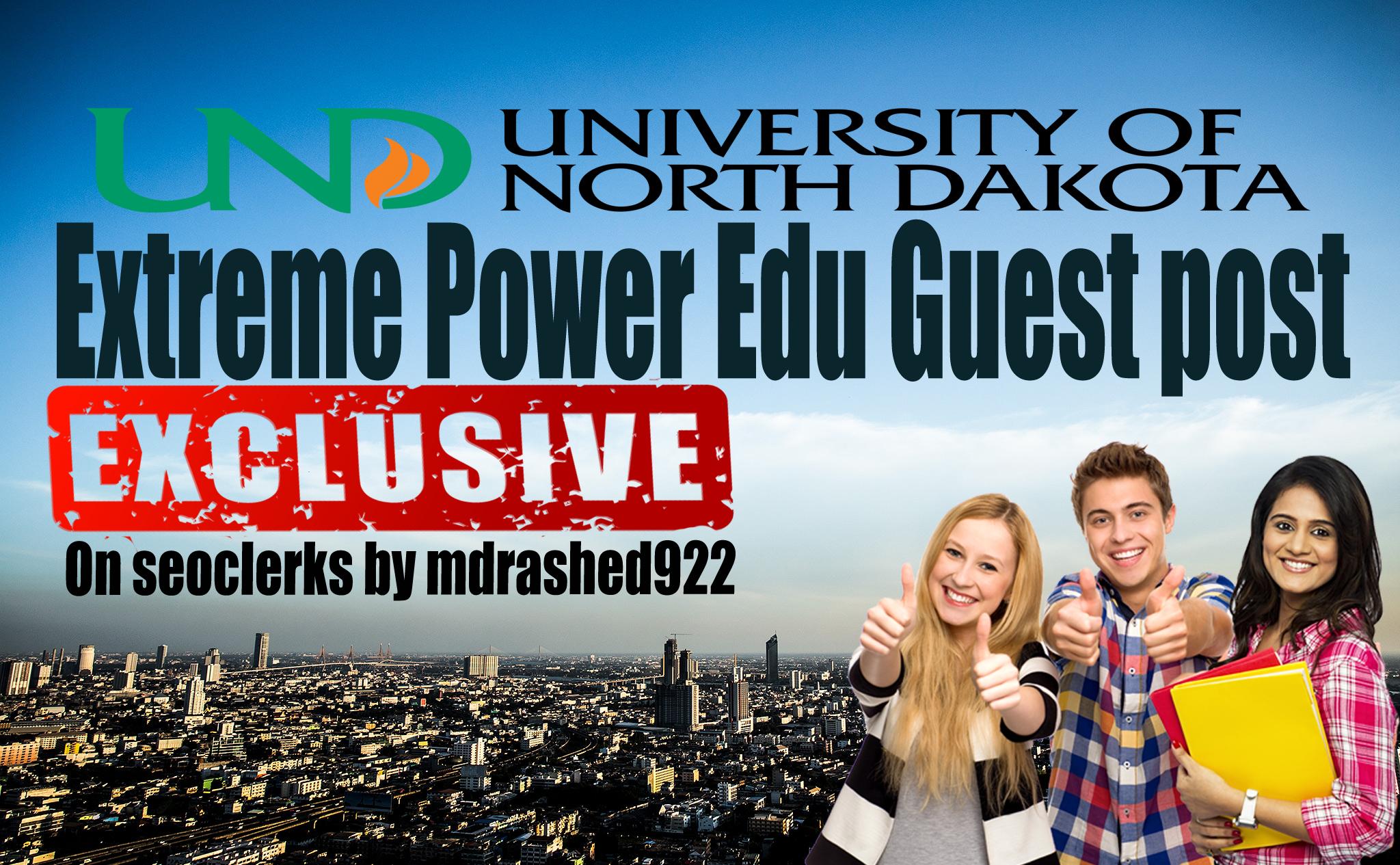 Extreme Power Edu Guest post on University of North D...