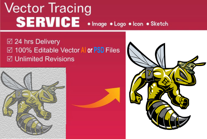 I Will Do Vector Tracing Logo For Redraw Any Images
