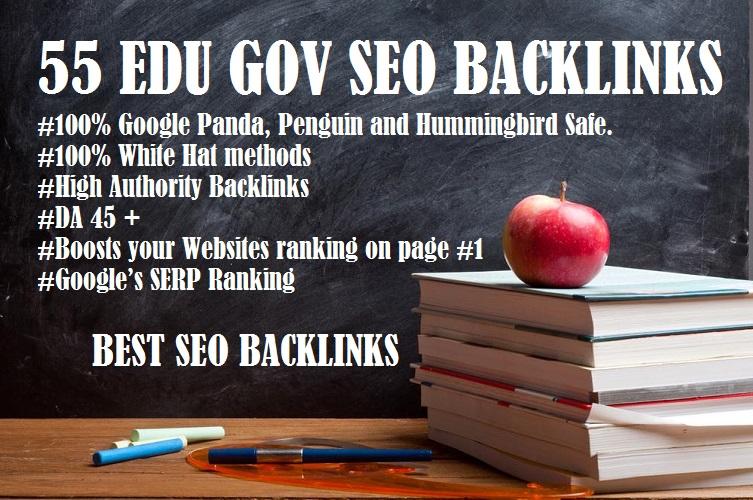 Manually Do 55 Edu Gov SEO Backlinks for your website...