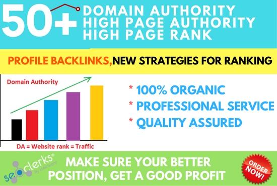 I can Create 30 High DA profile backlinks for your we...