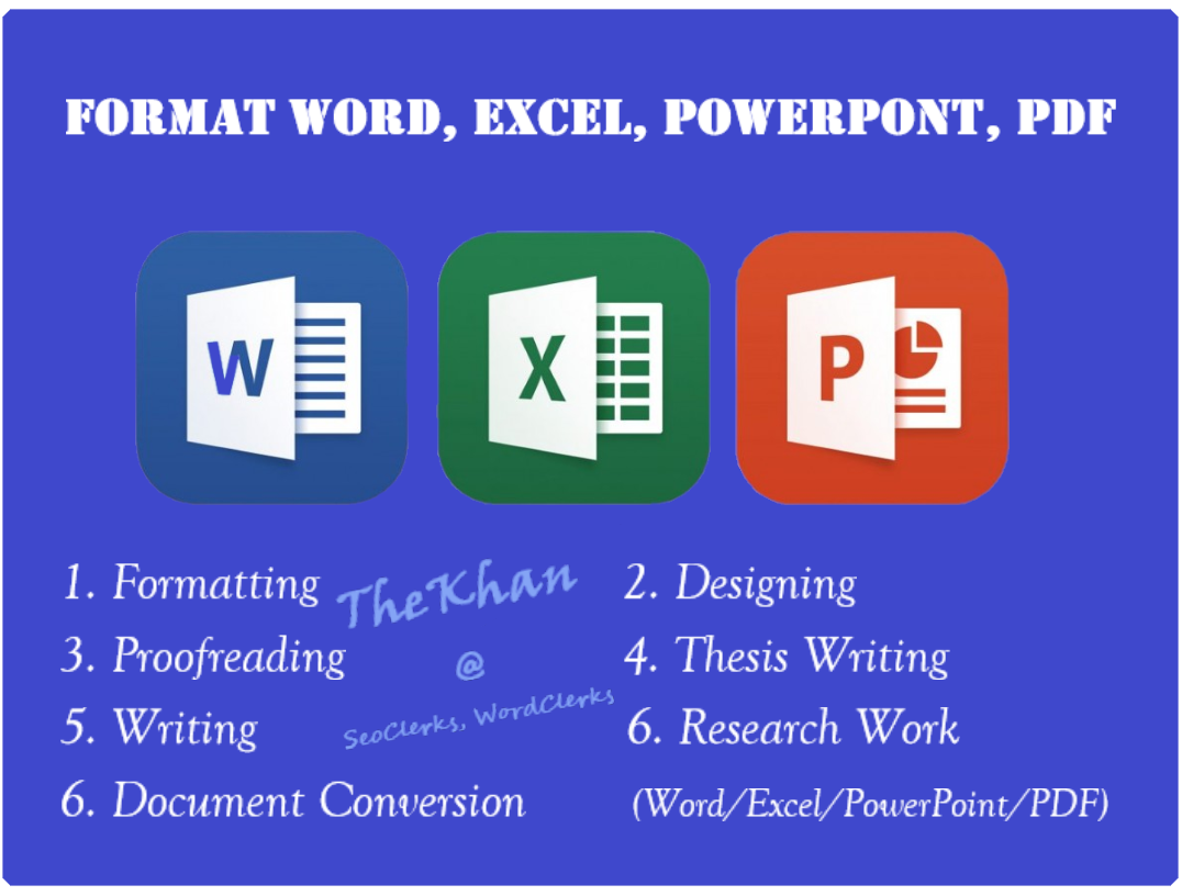 Writing and Formatting Word, Excel, PowerPoint Docu...