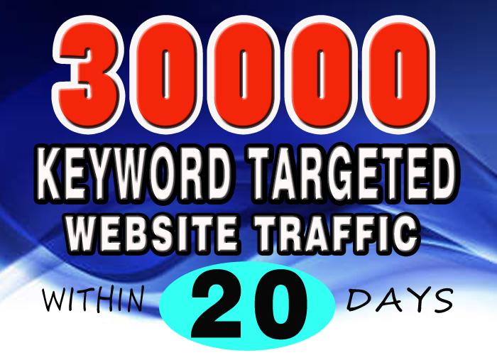 1500 DAILY KEYWORD TARGETED WEBSITE TRAFFIC for 20 da...