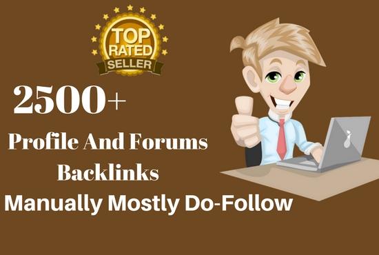 2500+ Profile And Forums Backlinks Dofollow